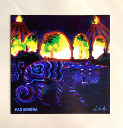 Print 'Loups bleus' - IMPRESSION CARTE PREMIUM