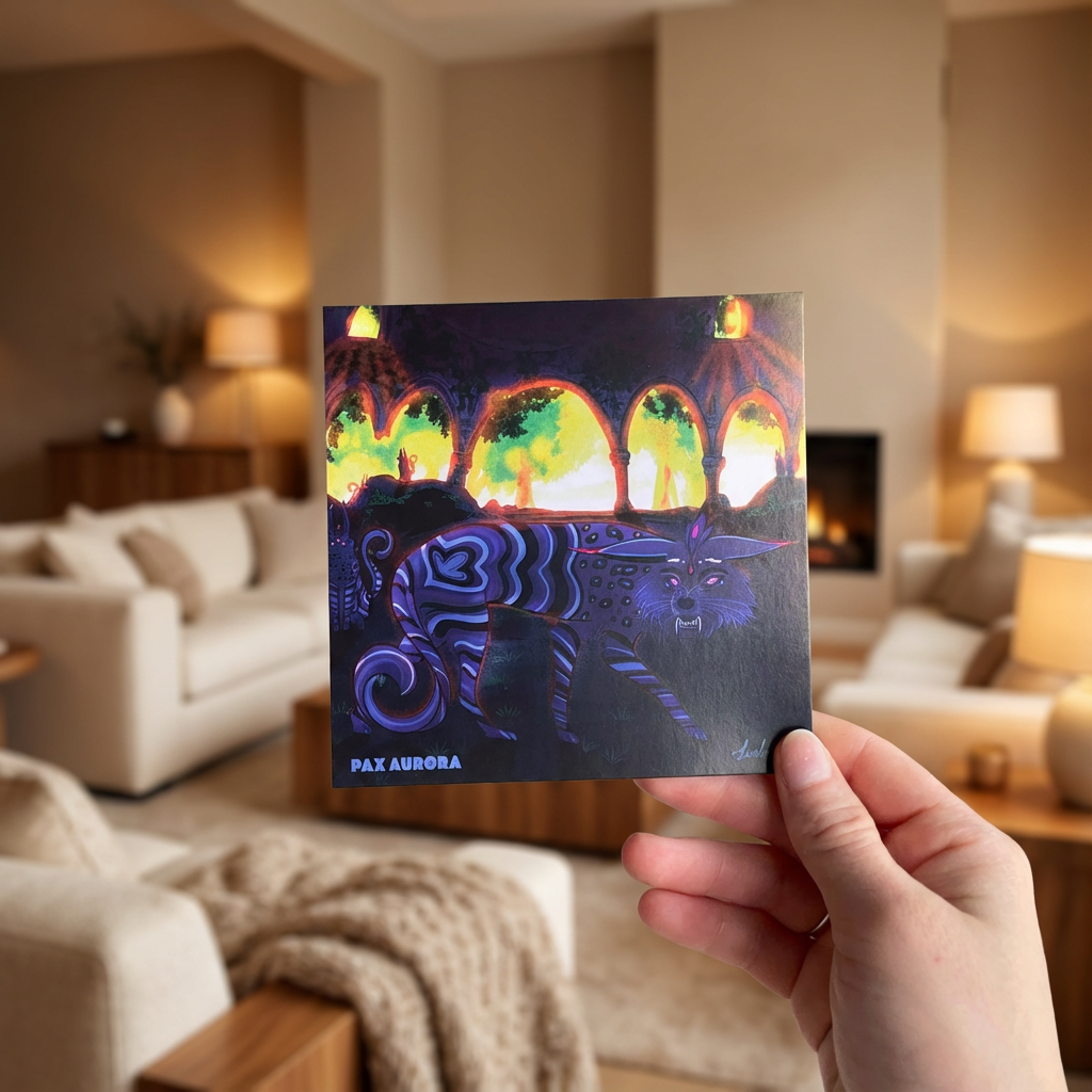 Print 'Loups bleus' - IMPRESSION CARTE PREMIUM