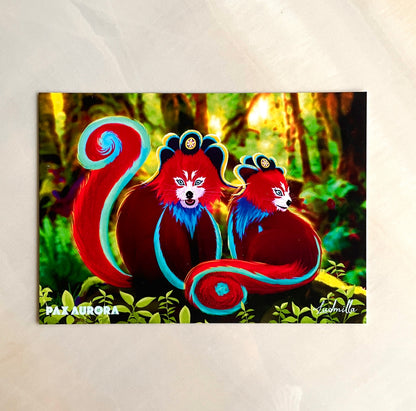 Print 'Pandas rouges' - IMPRESSION CARTE PREMIUM