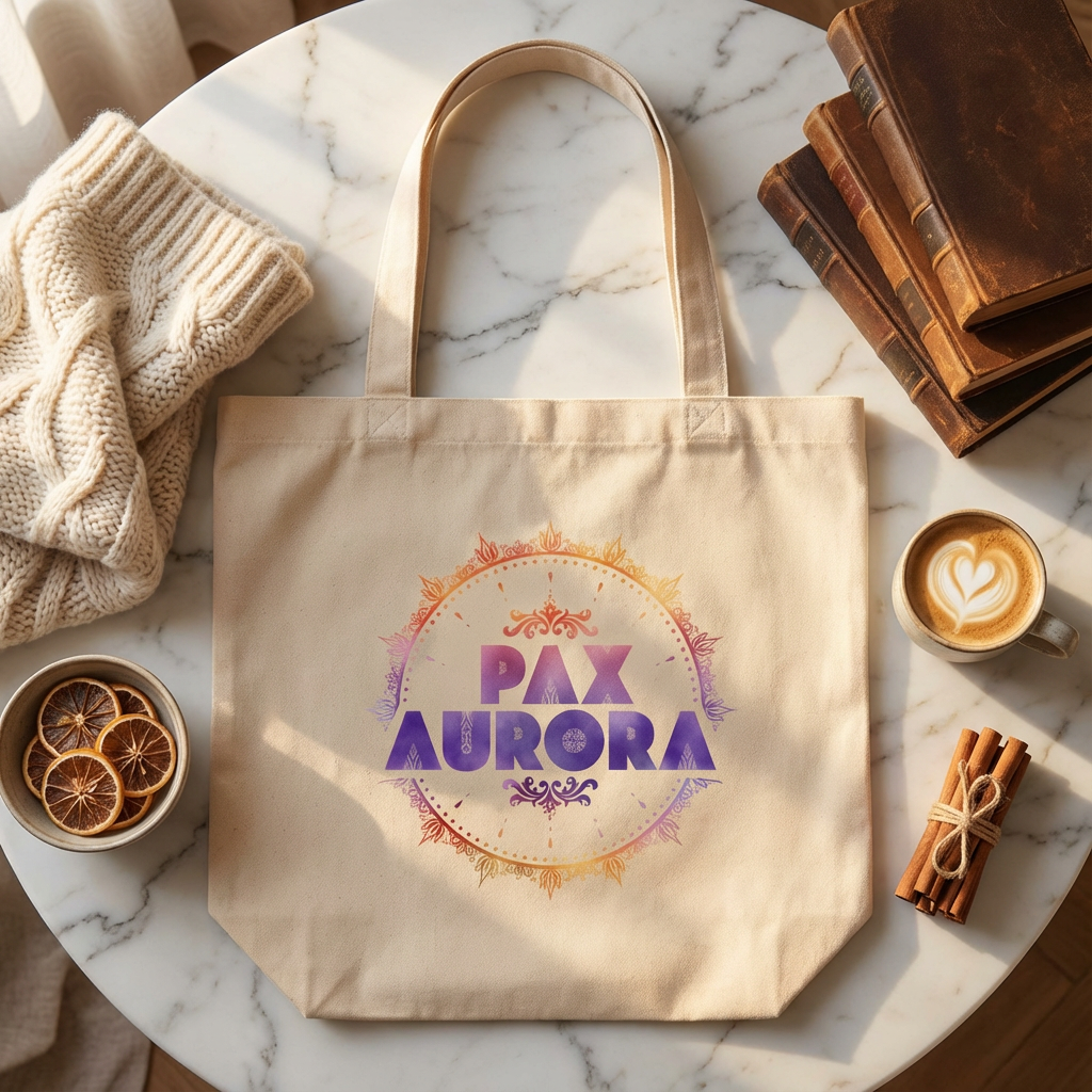 Tote Bag bio PAX AURORA – Logo imprimé
